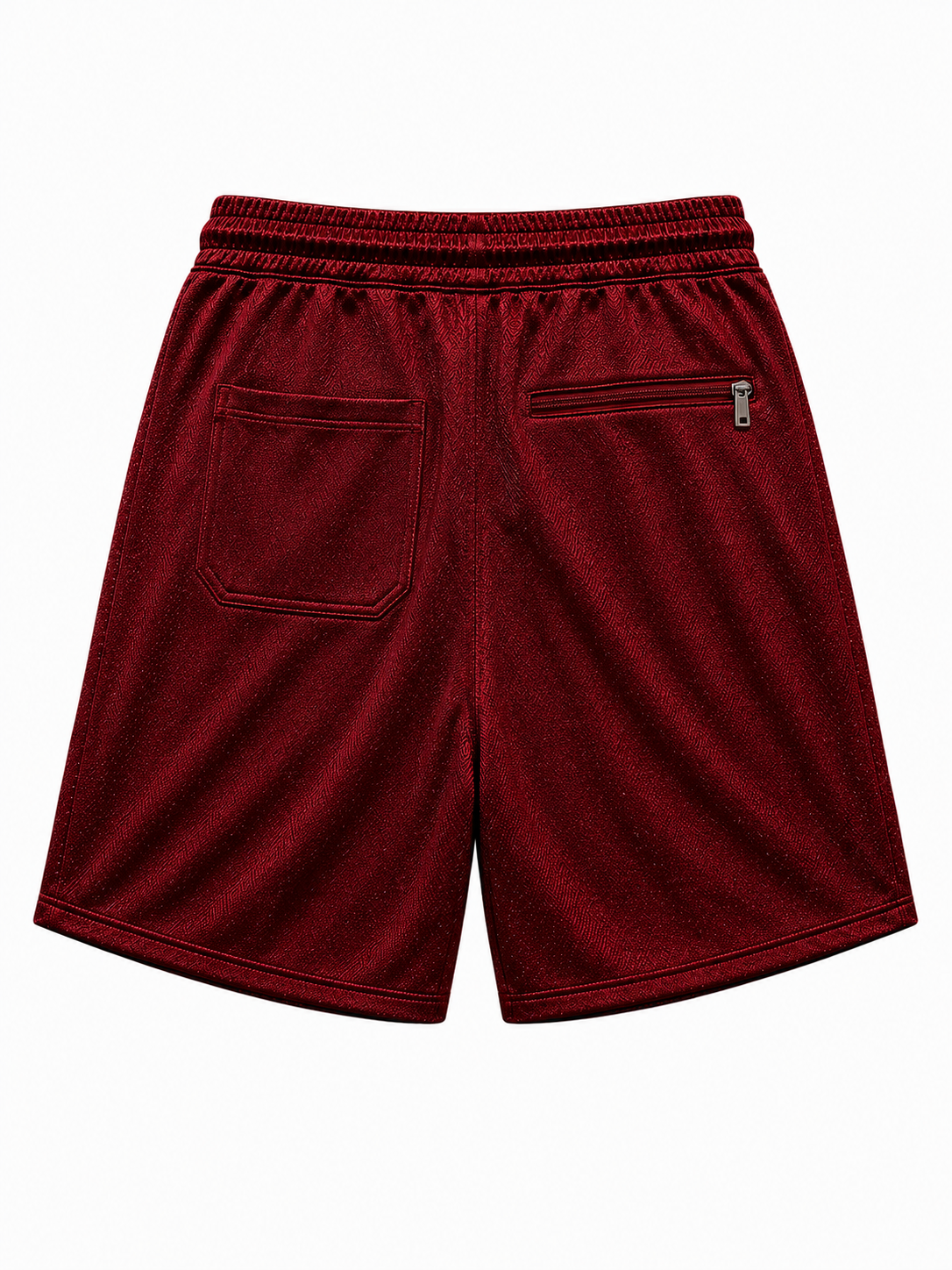 Hustle Wizard Crimson French Terry Cotton Shorts – Premium Luxury Streetwear Shorts