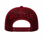 Hustle Wizard Crimson 3D Puff Embroidered Snapback Trucker Hat – Premium Luxury Streetwear Cap