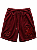 Hustle Wizard Crimson French Terry Cotton Shorts – Premium Luxury Streetwear Shorts