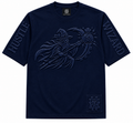 Hustle Wizard Midnight Blue 3D Puff Embroidery Luxury T-Shirt – Premium Streetwear Tee
