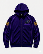 Hustle Wizard Tracksuit – Luxury Purple Streetwear Set (French Terry Cotton)
